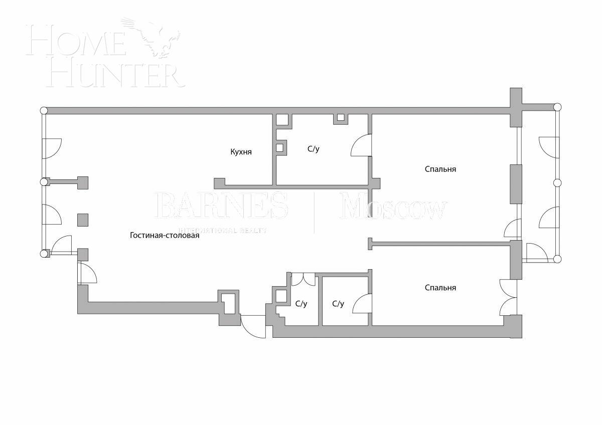 4-КОМН. КВАРТИРА С ОТДЕЛКОЙ 190 М² НА 3 ЭТАЖЕ