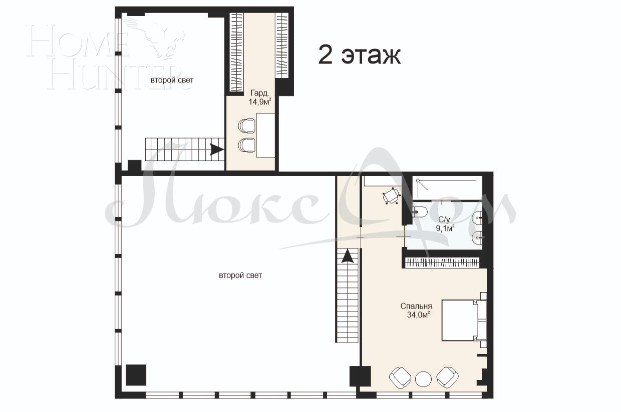 2-УРОВНЕВЫЕ АПАРТАМЕНТЫ С ОТДЕЛКОЙ 253 М² НА 68 ЭТАЖЕ