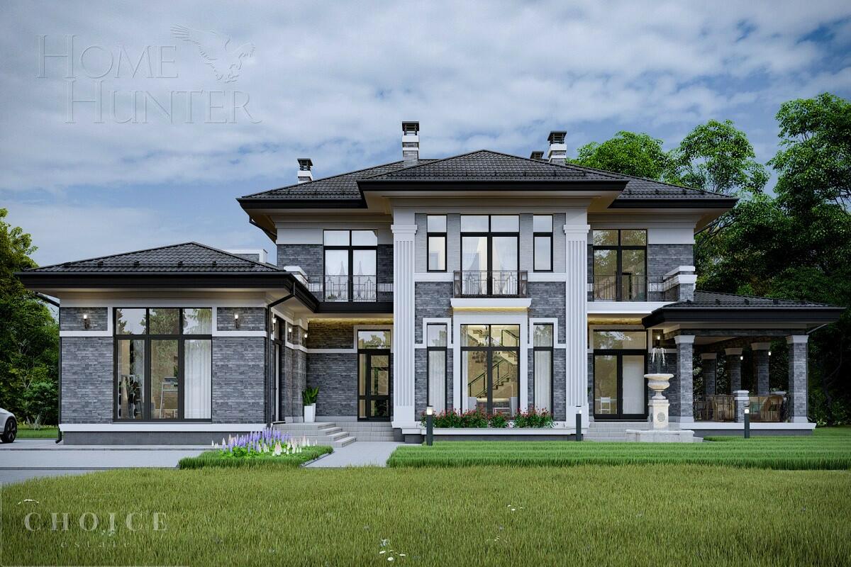 2-этажный коттедж 416 м² без отделки