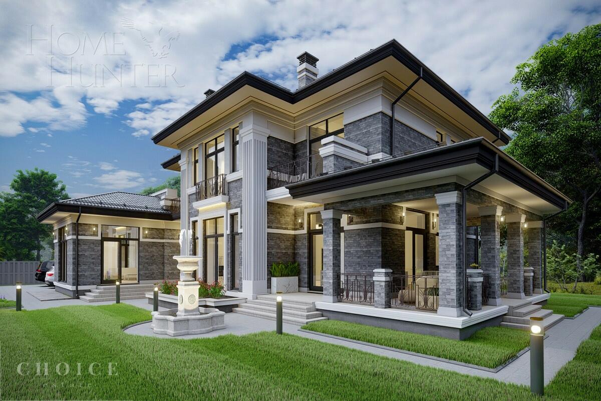 2-этажный коттедж 416 м² без отделки