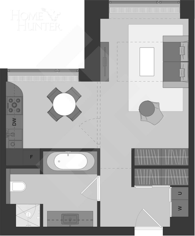 1-КОМН. КВАРТИРА БЕЗ ОТДЕЛКИ 40.5 М² НА 9 ЭТАЖЕ