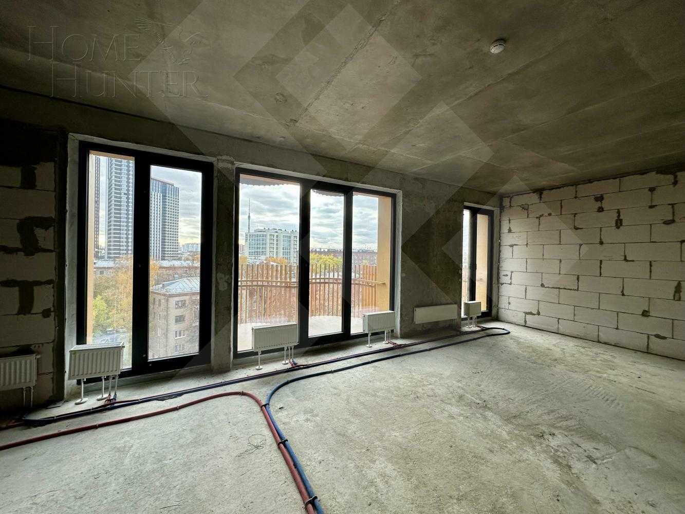 3-КОМН. КВАРТИРА БЕЗ ОТДЕЛКИ 60.7 М² НА 8 ЭТАЖЕ