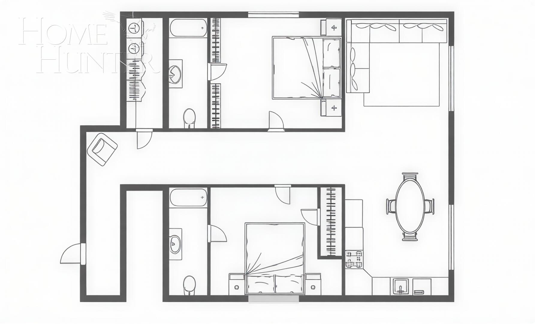 3-КОМН. АПАРТАМЕНТЫ С ОТДЕЛКОЙ 92 М² НА 6 ЭТАЖЕ