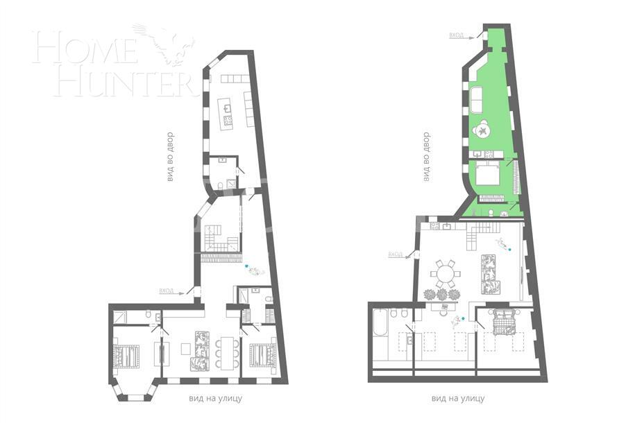 2-УРОВНЕВАЯ КВАРТИРА С ОТДЕЛКОЙ 265 М² НА 4 ЭТАЖЕ