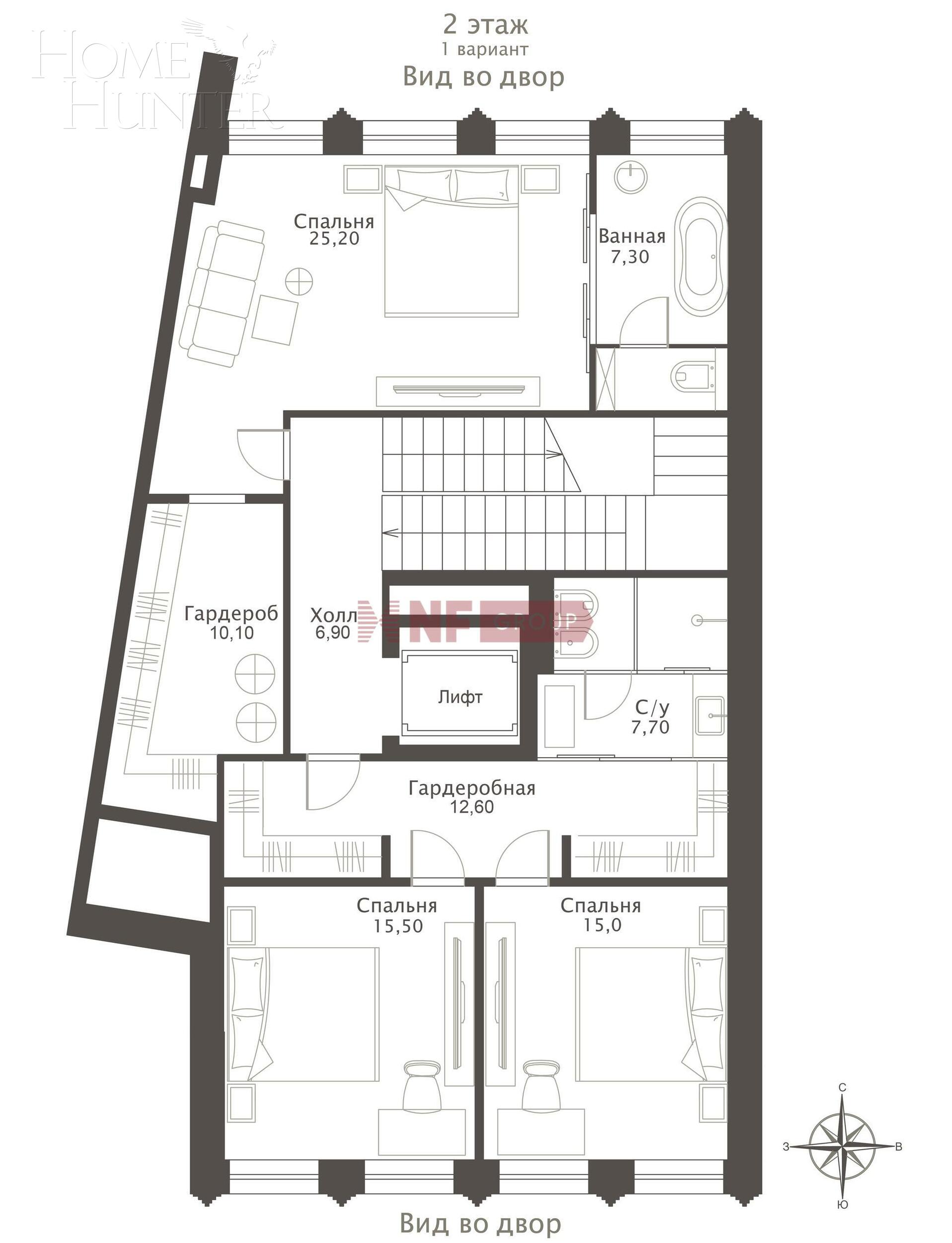 3-УРОВНЕВЫЙ ТАУНХАУС БЕЗ ОТДЕЛКИ 360 М² НА 1 ЭТАЖЕ