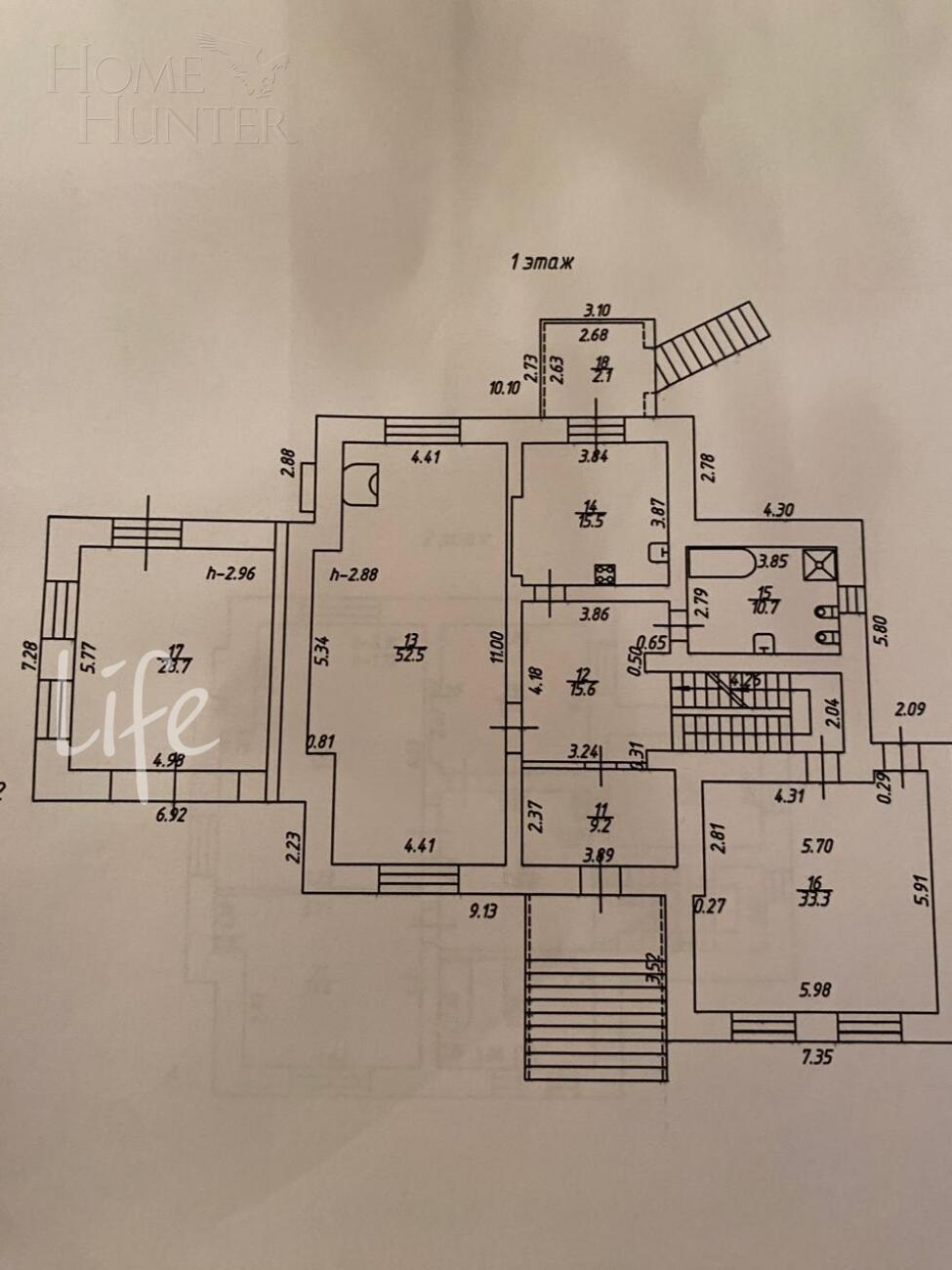 2-этажный коттедж 397.6 м² с отделкой