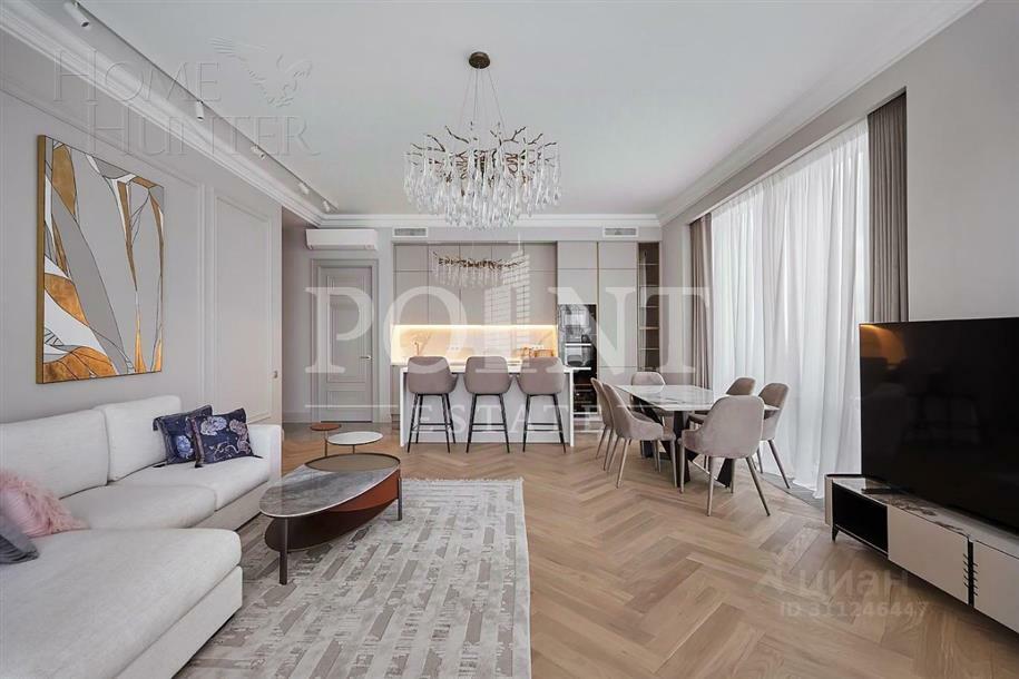 5-КОМН. КВАРТИРА С ОТДЕЛКОЙ 190 М² НА 30 ЭТАЖЕ