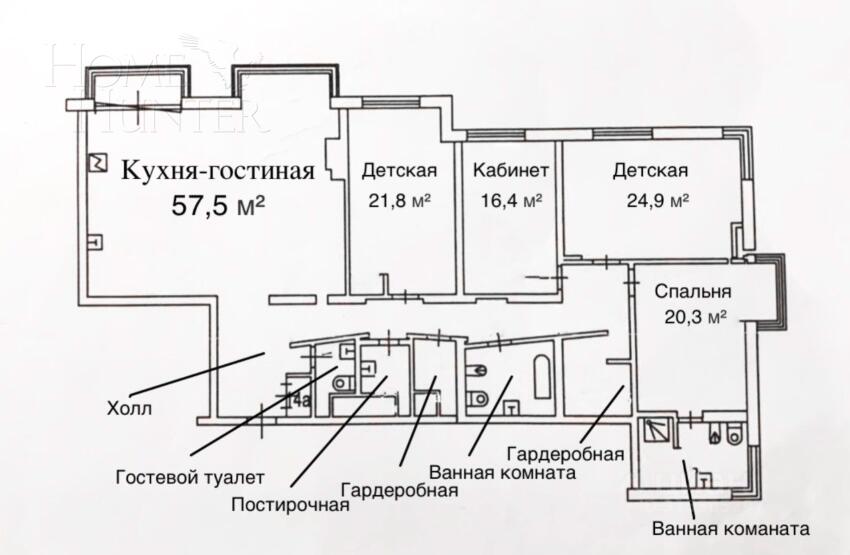 5-КОМН. КВАРТИРА С ОТДЕЛКОЙ 202.9 М² НА 26 ЭТАЖЕ