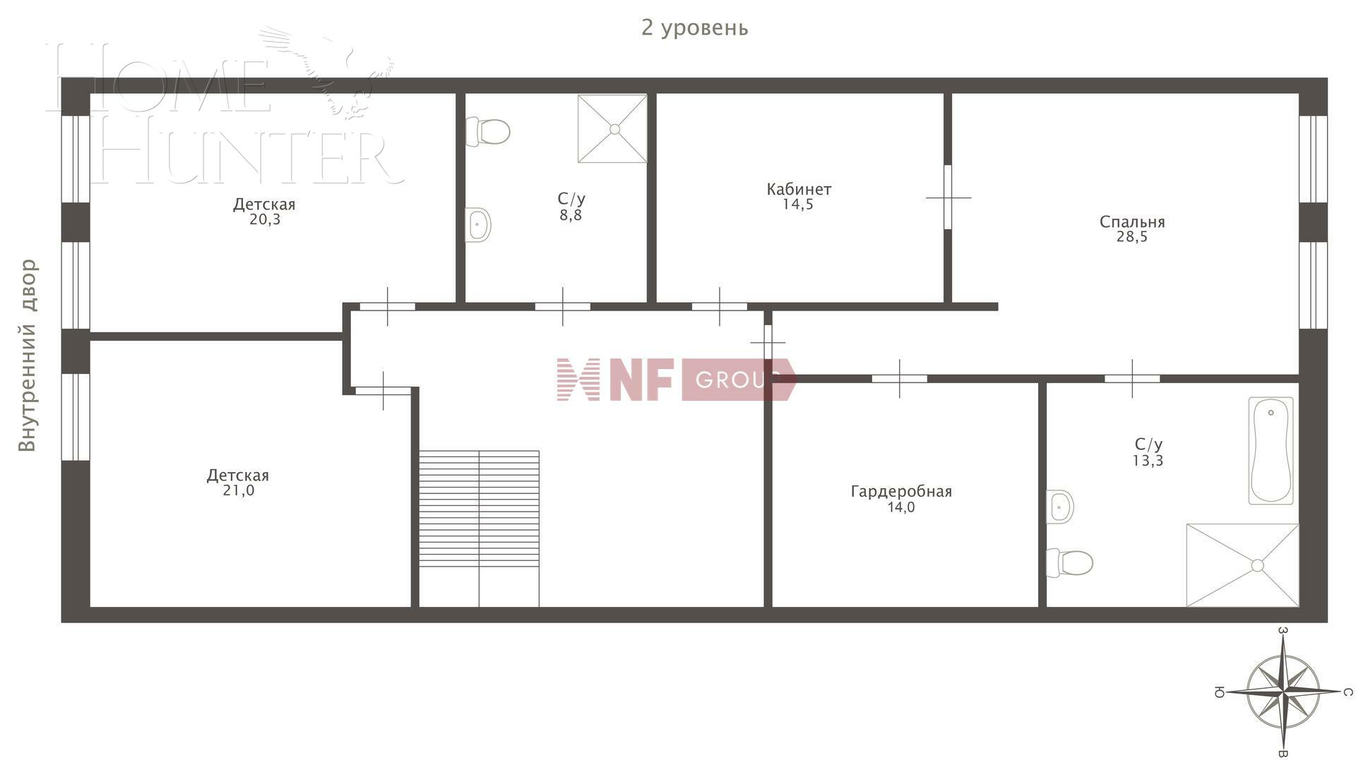 2-УРОВНЕВЫЙ ТАУНХАУС С ОТДЕЛКОЙ 236 М² НА 1 ЭТАЖЕ