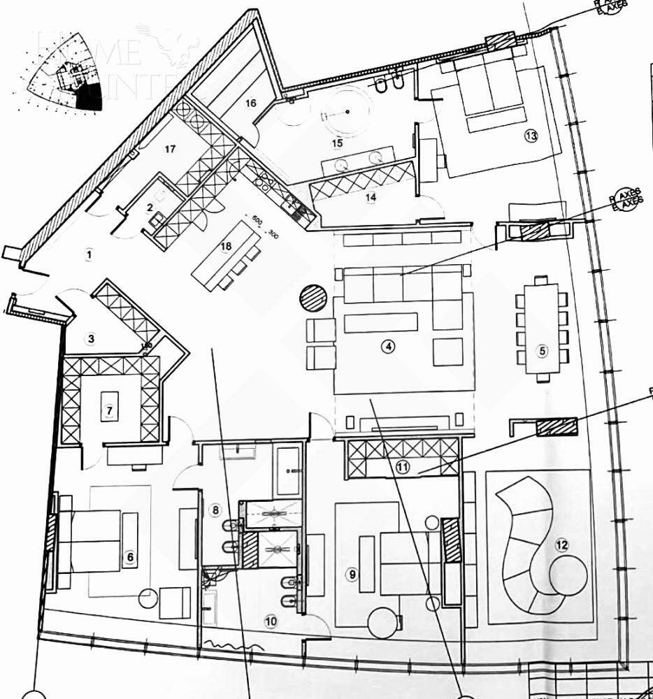 5-КОМН. КВАРТИРА С ОТДЕЛКОЙ 350 М² НА 52 ЭТАЖЕ