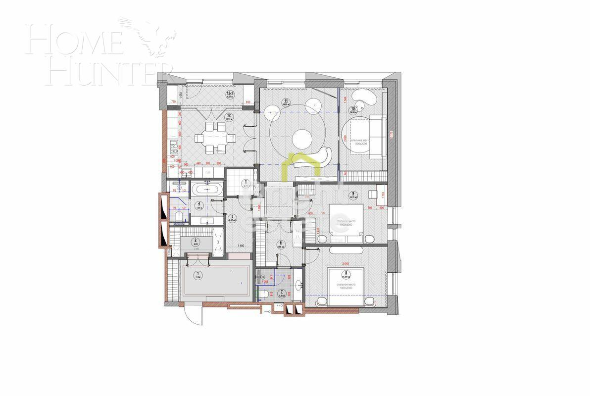 3-КОМН. КВАРТИРА БЕЗ ОТДЕЛКИ 136.9 М² НА 5 ЭТАЖЕ