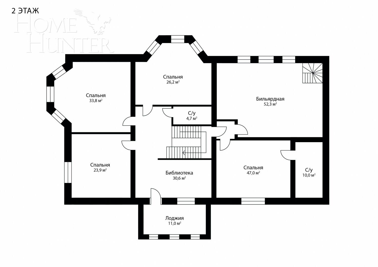 2-этажный коттедж 732 м² с отделкой