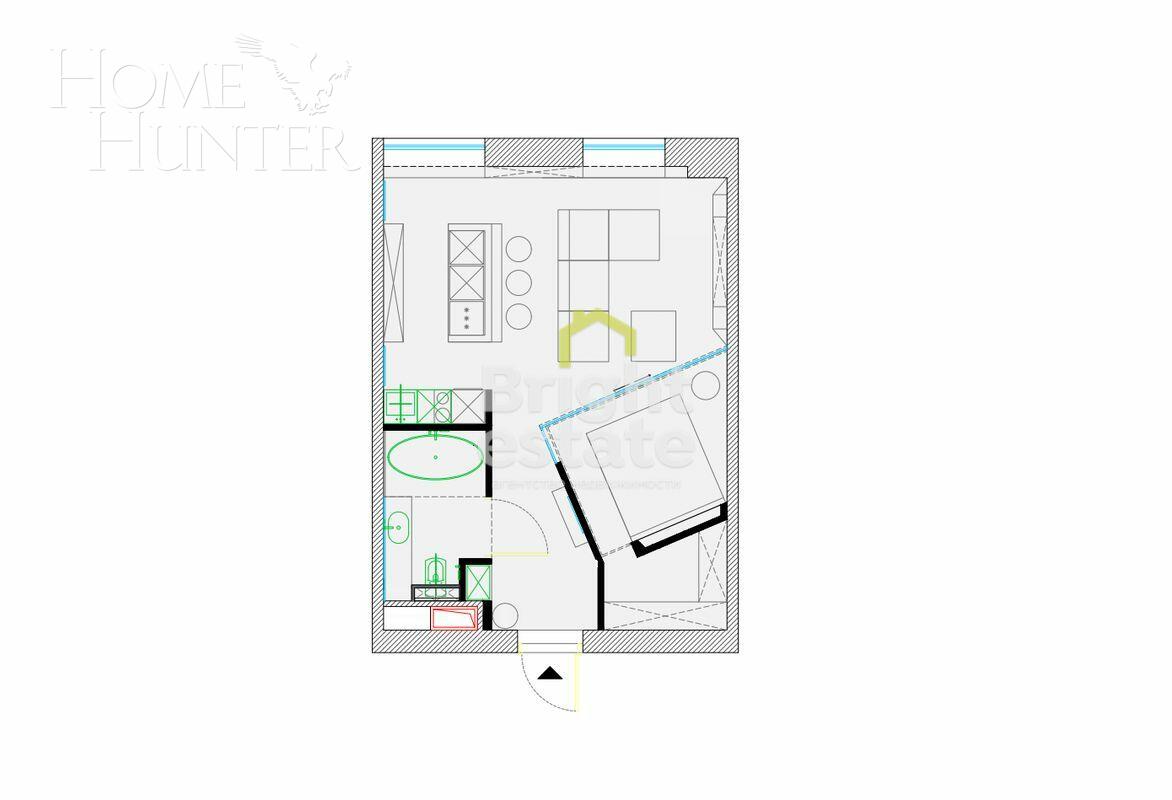 2-КОМН. АПАРТАМЕНТЫ С ОТДЕЛКОЙ 48.4 М² НА 17 ЭТАЖЕ