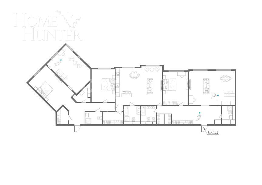 6-КОМН. КВАРТИРА БЕЗ ОТДЕЛКИ 285 М² НА 10 ЭТАЖЕ