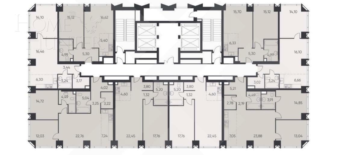 2-КОМН. КВАРТИРА С ОТДЕЛКОЙ 49.3 М² НА 13 ЭТАЖЕ