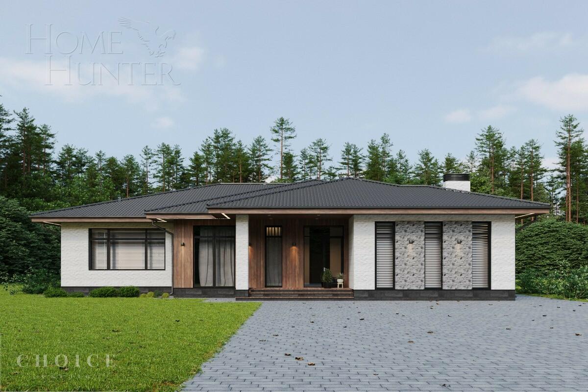 1-этажный коттедж 272.7 м² без отделки