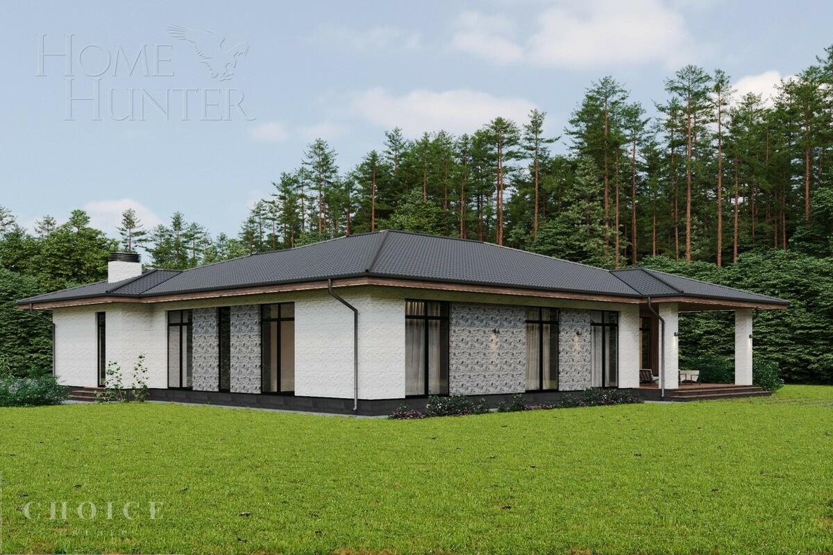 1-этажный коттедж 272.7 м² без отделки