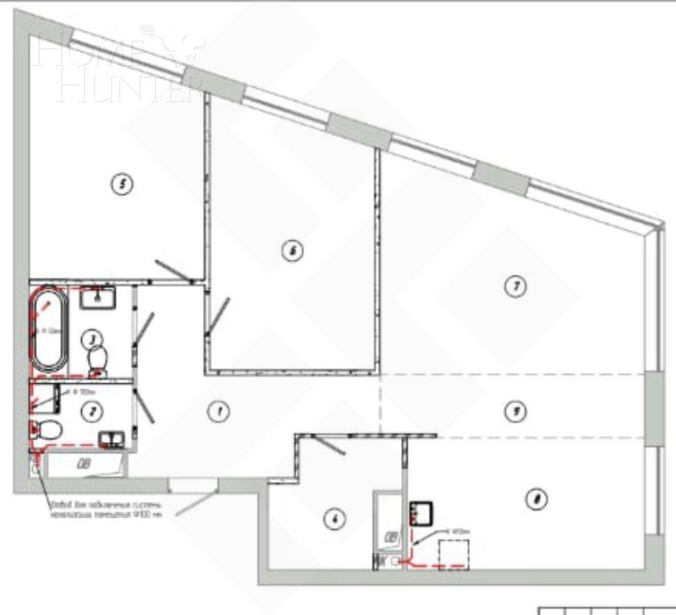3-КОМН. КВАРТИРА С ОТДЕЛКОЙ 96 М² НА 30 ЭТАЖЕ