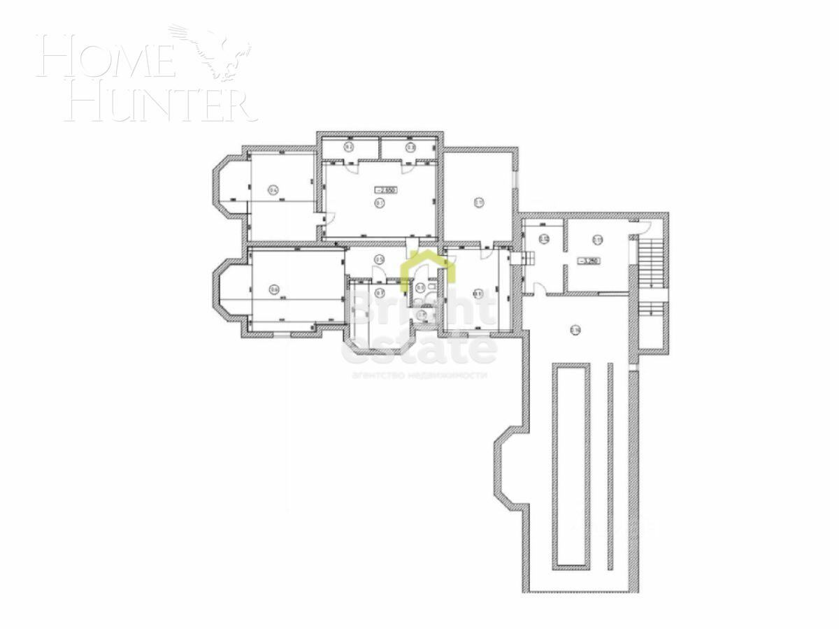 2-этажный коттедж 1 250 м² с отделкой