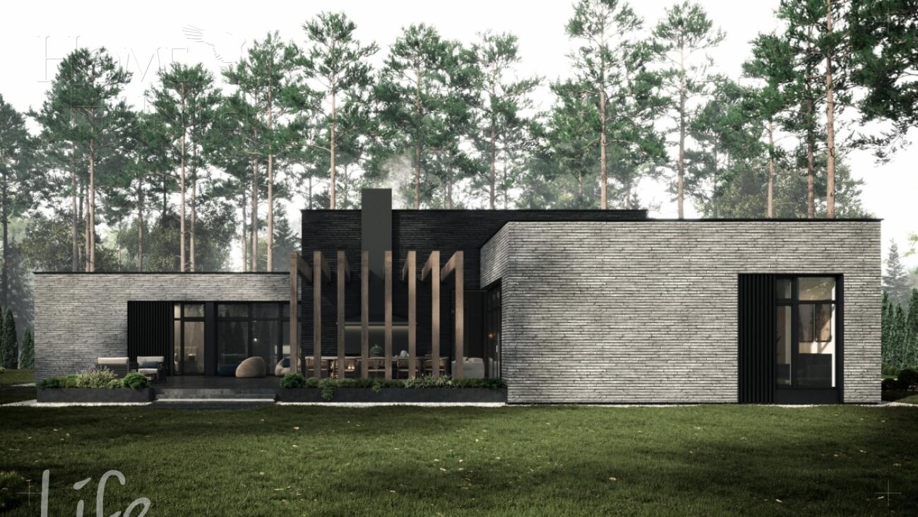 1-этажный коттедж 422 м² без отделки