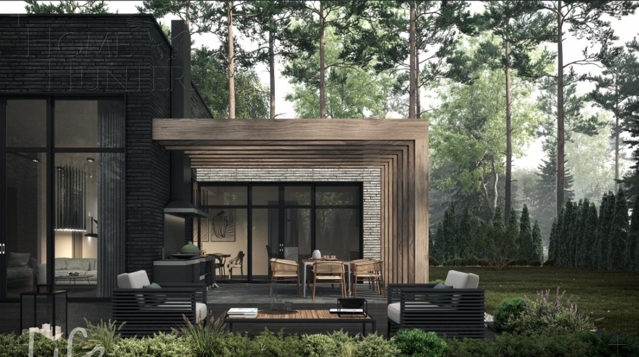 1-этажный коттедж 422 м² без отделки