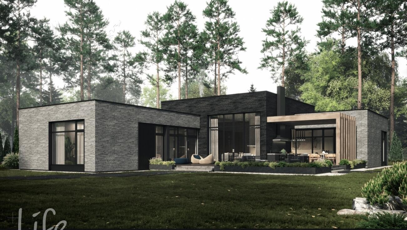 1-этажный коттедж 422 м² без отделки