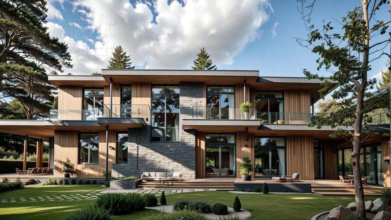 2-этажный коттедж 360 м² без отделки