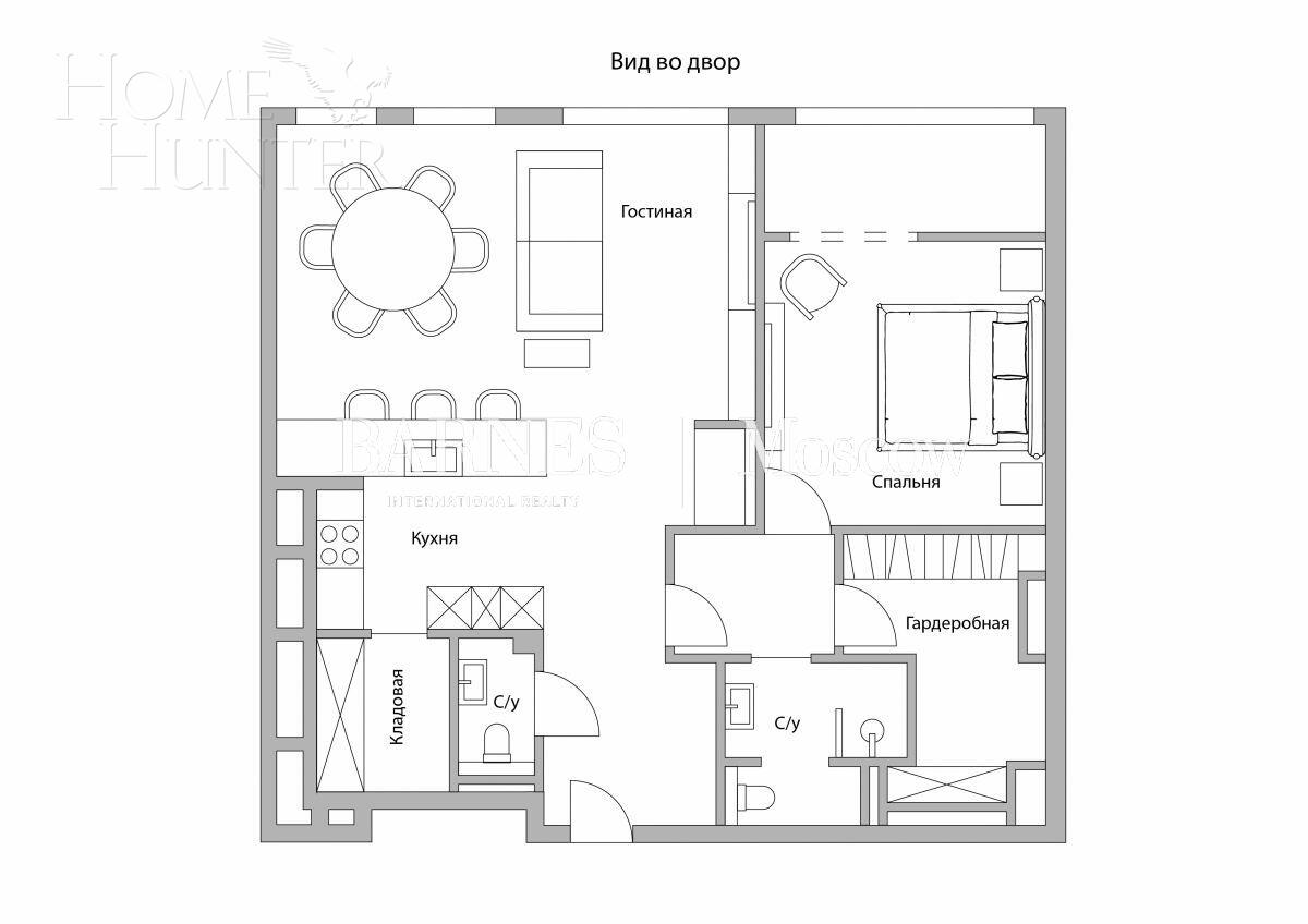 2-КОМН. КВАРТИРА С ОТДЕЛКОЙ 96 М² НА 6 ЭТАЖЕ