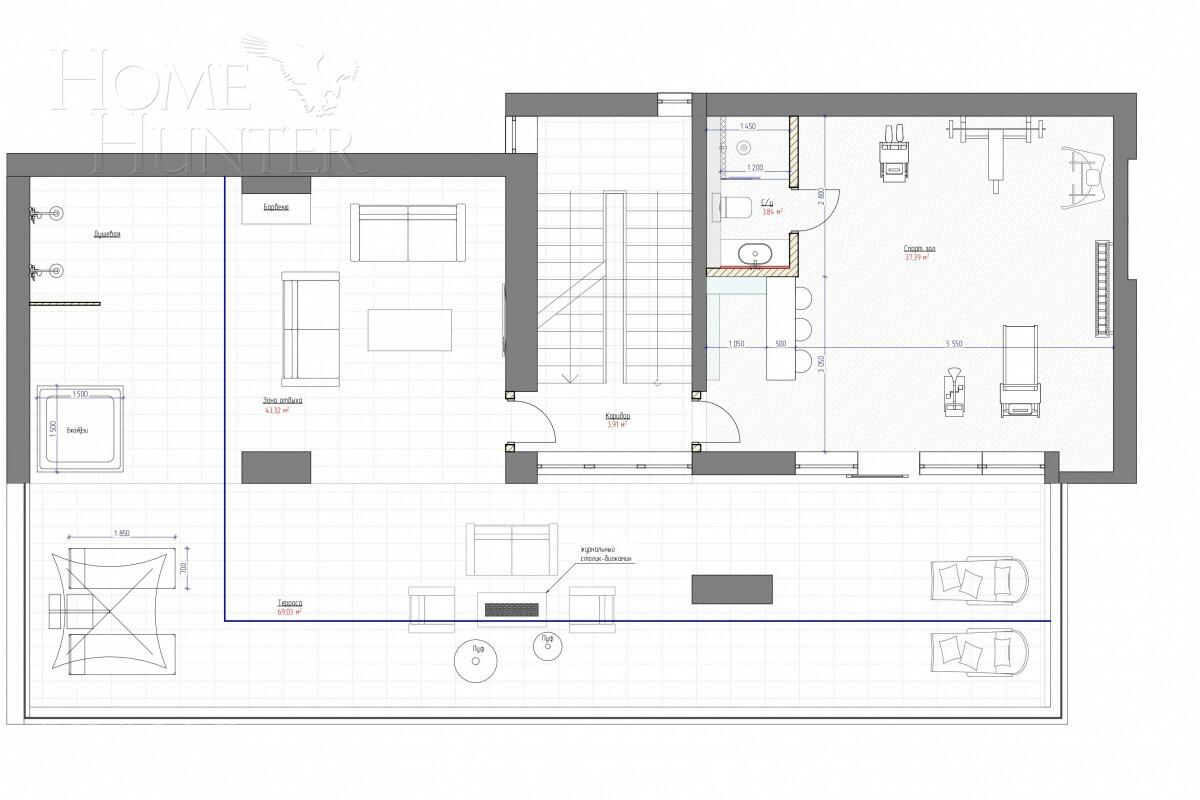 3-этажный коттедж 630 м² с отделкой