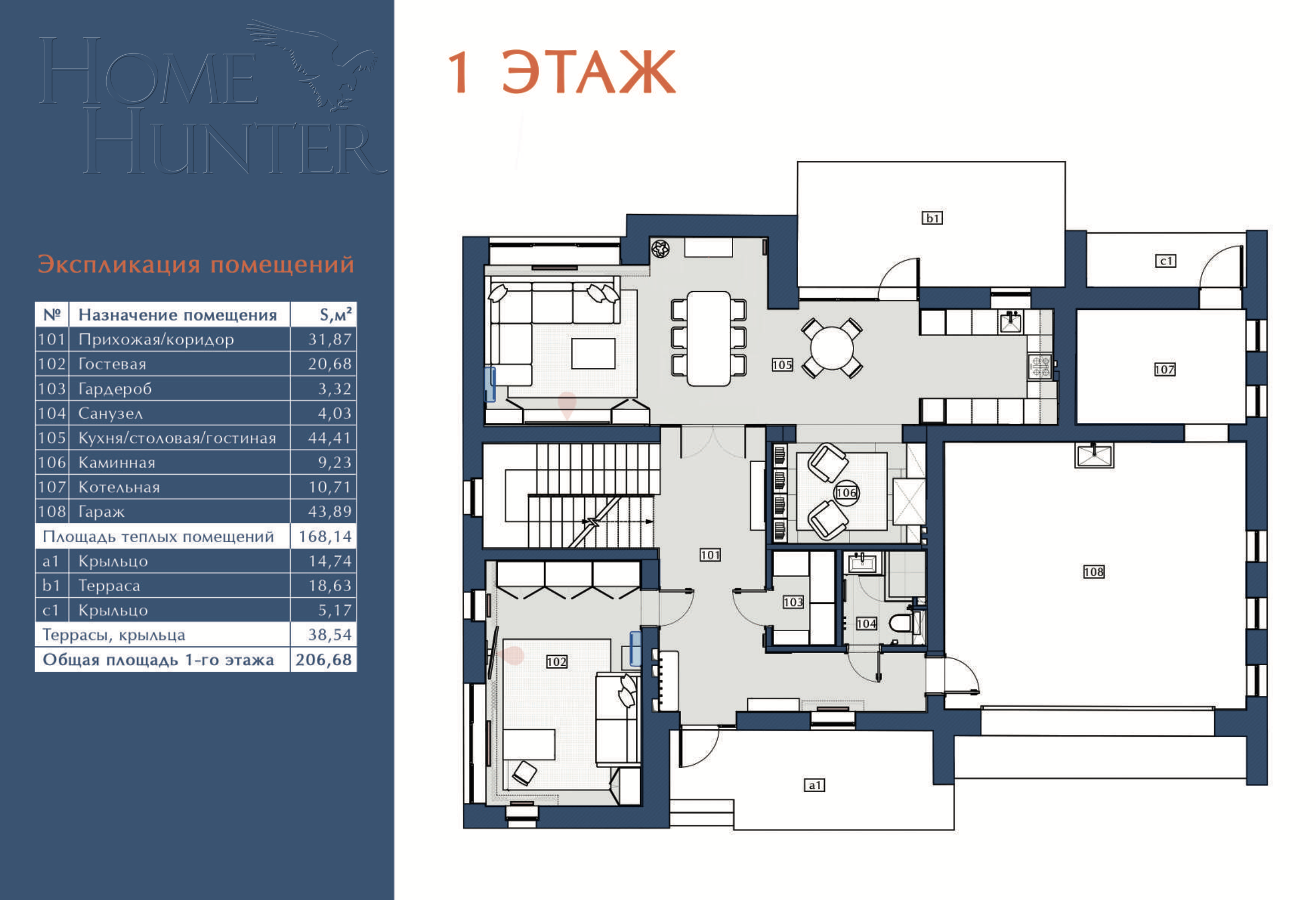 2-этажный коттедж 352 м² с отделкой