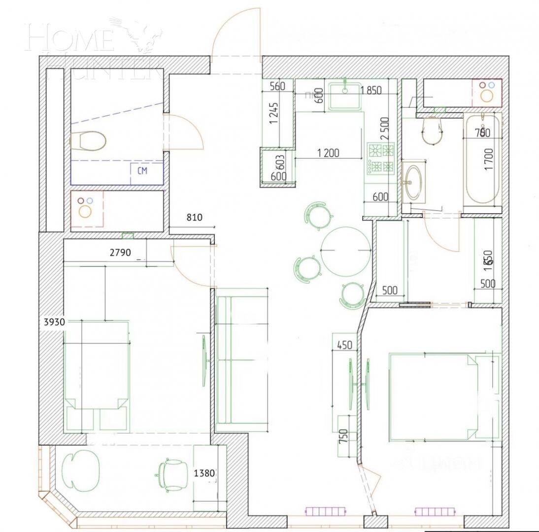 3-КОМН. КВАРТИРА С ОТДЕЛКОЙ 60 М² НА 3 ЭТАЖЕ