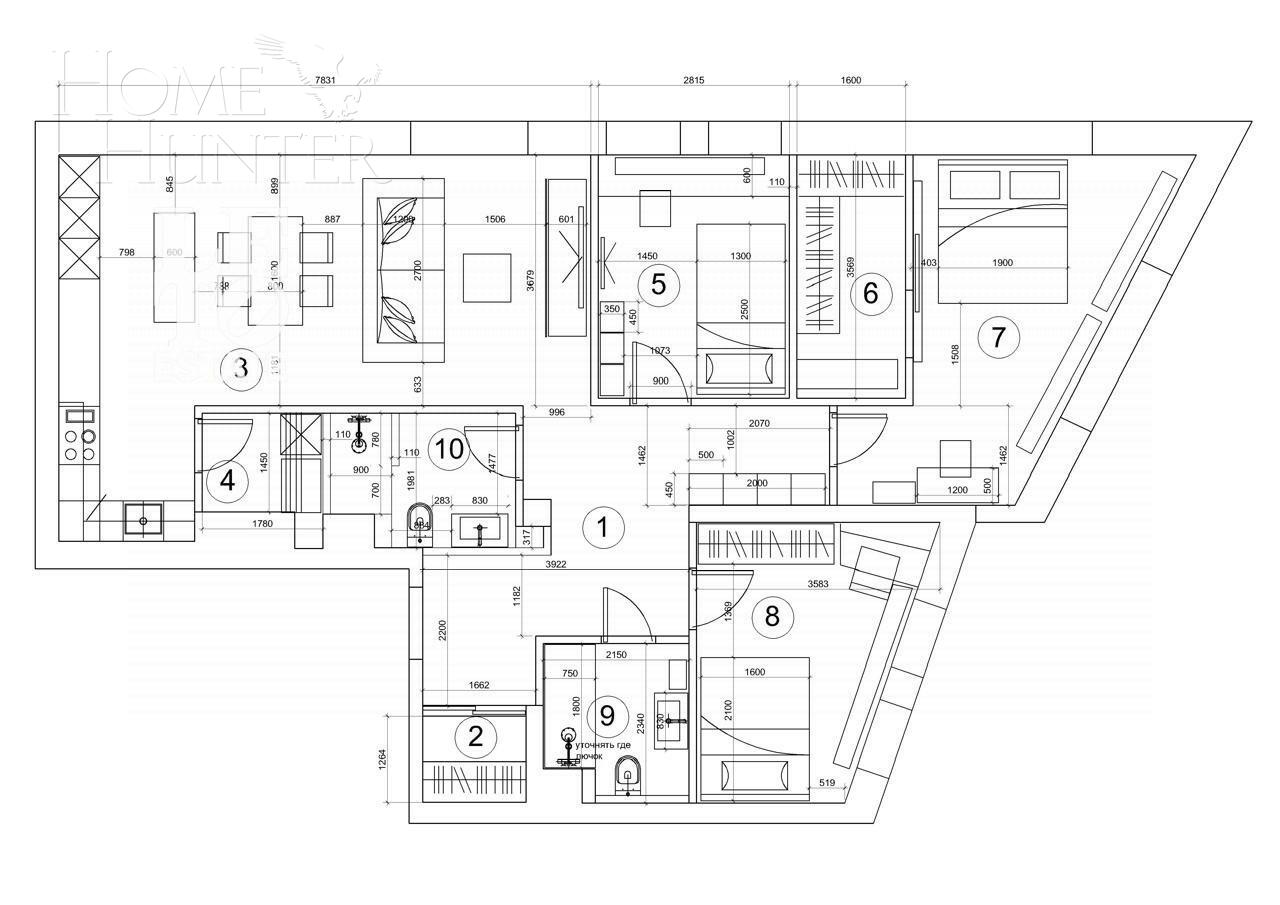 4-КОМН. КВАРТИРА С ОТДЕЛКОЙ 111 М² НА 2 ЭТАЖЕ