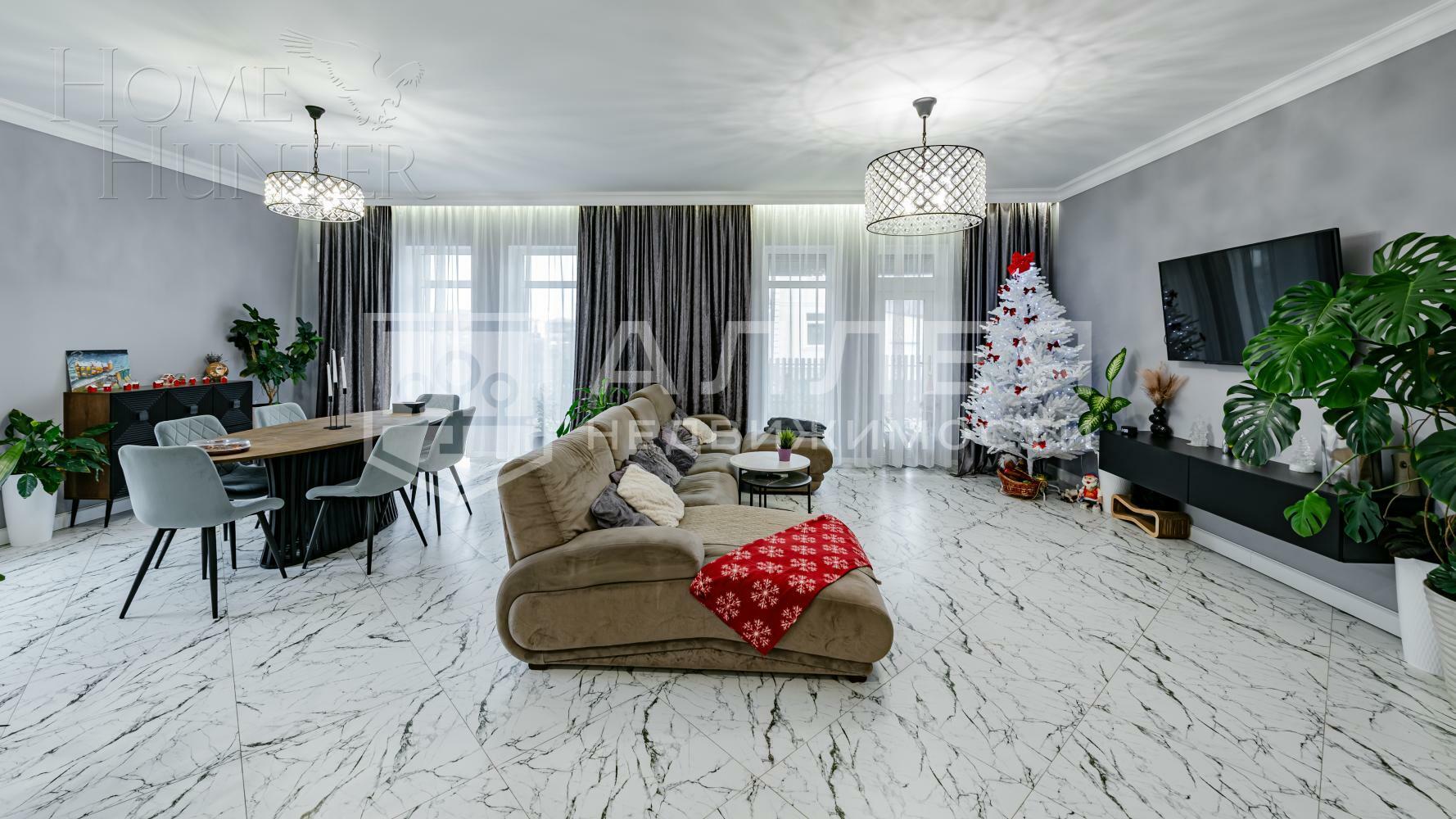 1-этажный коттедж 160 м² с отделкой