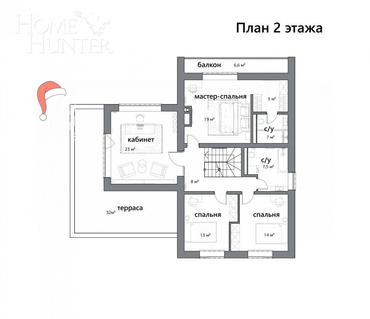 2-этажный коттедж 339 м² с отделкой
