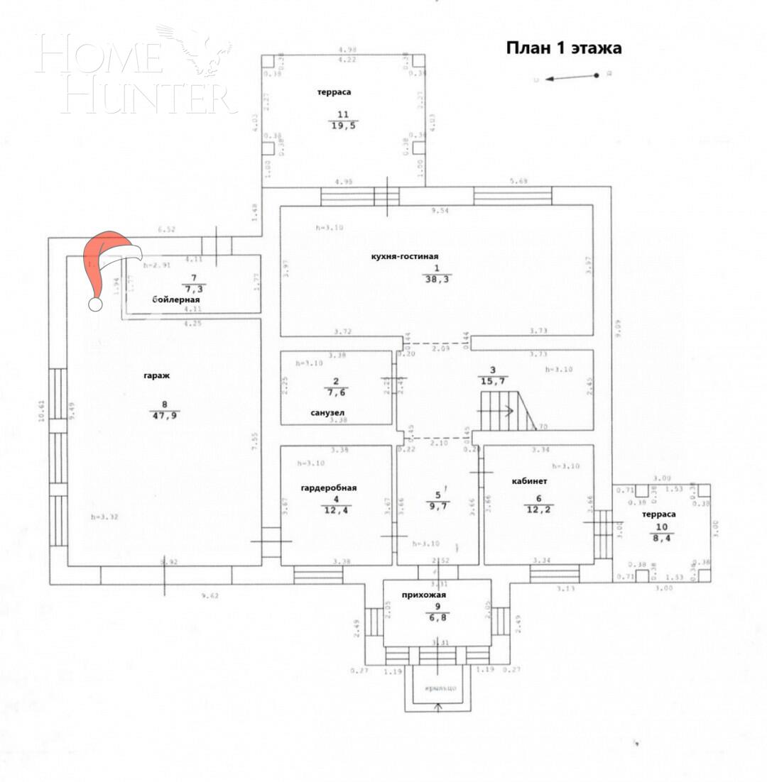 2-этажный коттедж 320 м² с отделкой