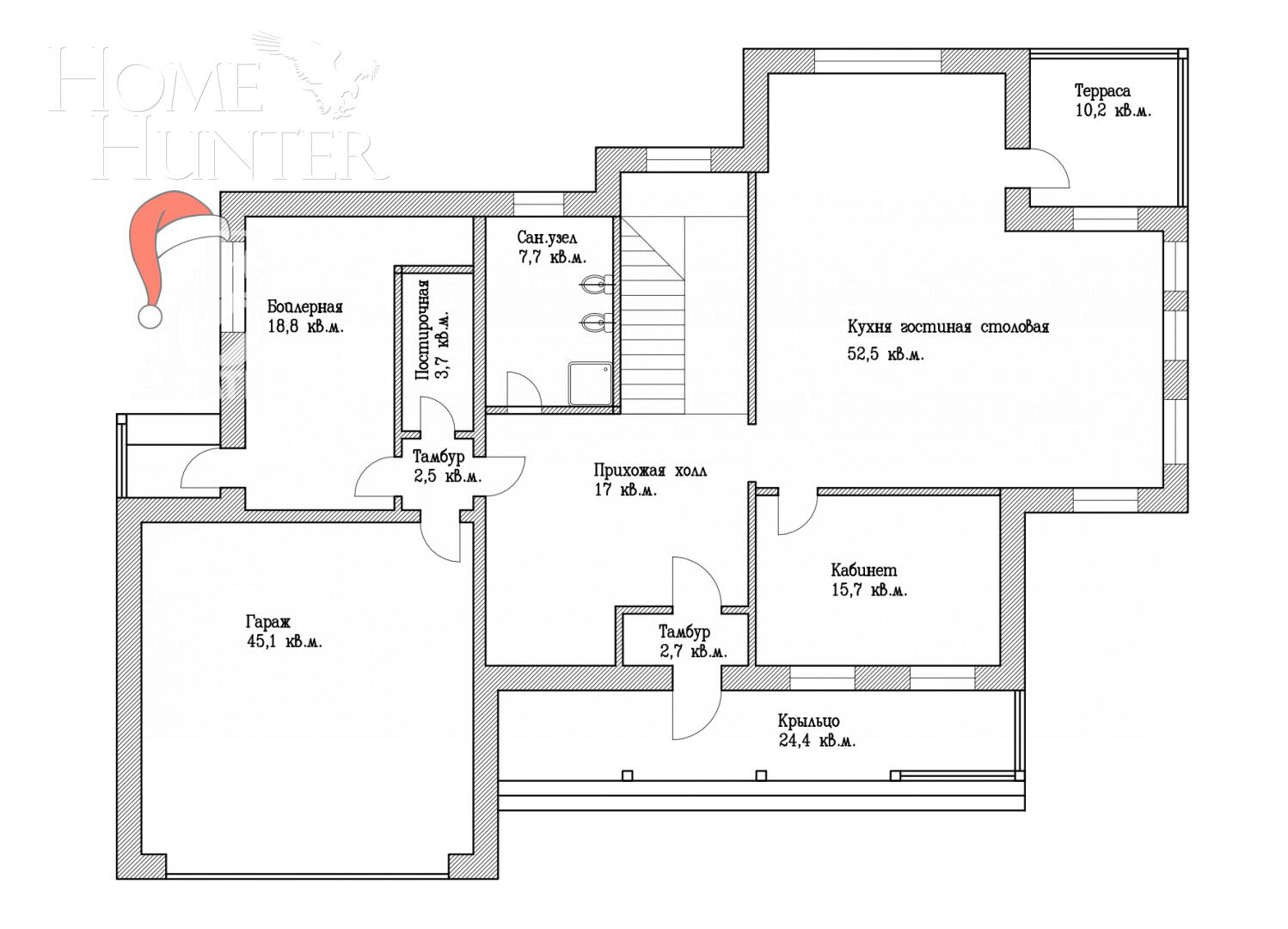 2-этажный коттедж 784 м² с отделкой