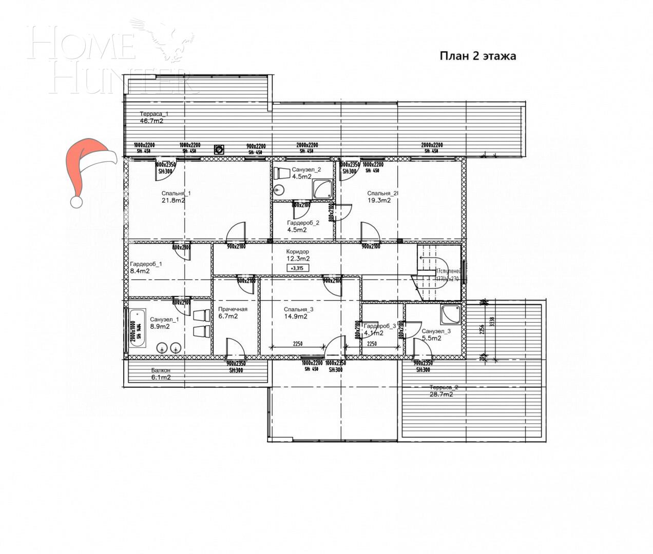 2-этажный коттедж 455 м² с отделкой