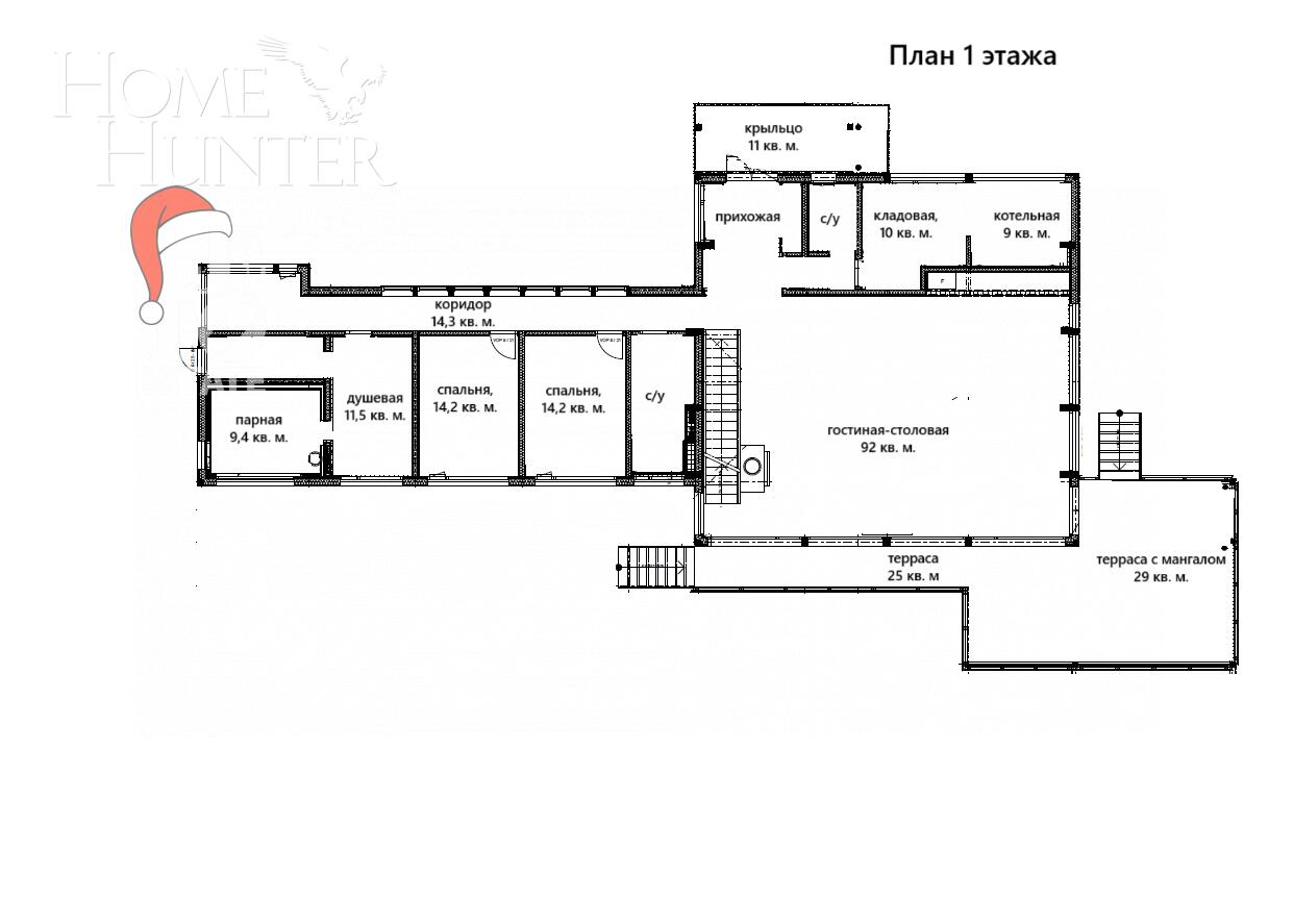 2-этажный коттедж 426 м² с отделкой