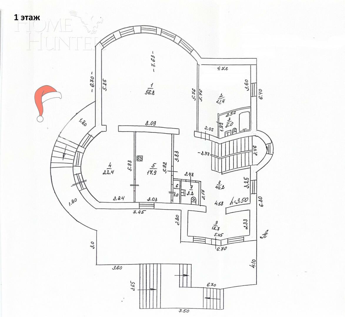 2-этажный коттедж 600 м² с отделкой