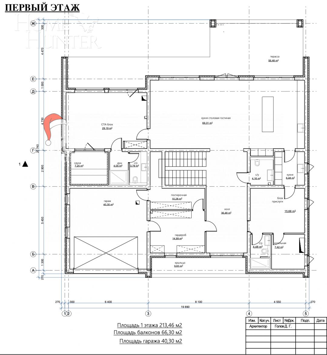 2-этажный коттедж 604 м² с отделкой