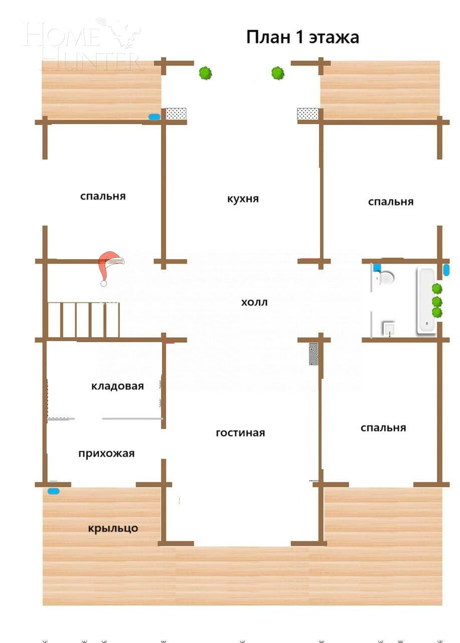 2-этажный коттедж 340 м² с отделкой