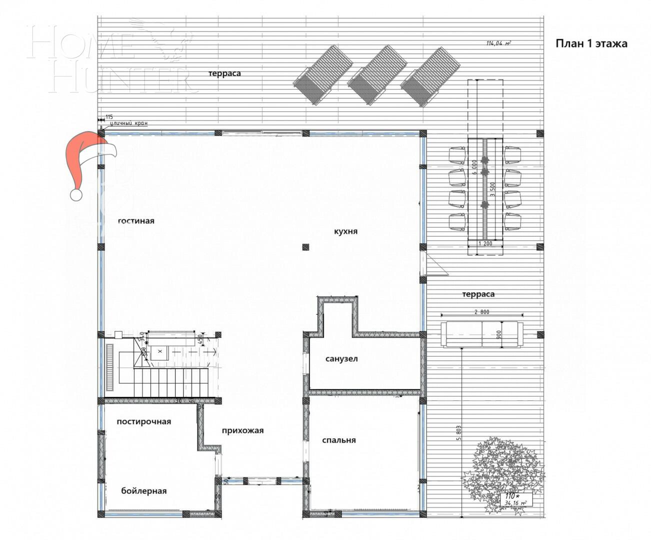 2-этажный коттедж 354 м² с отделкой