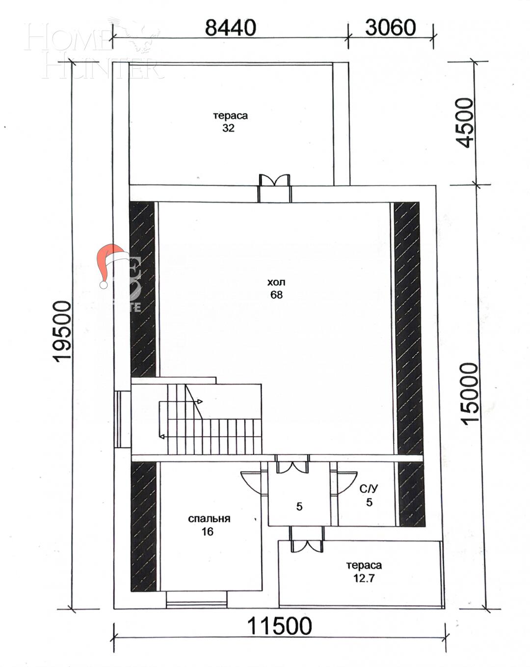 2-этажный коттедж 500 м² без отделки