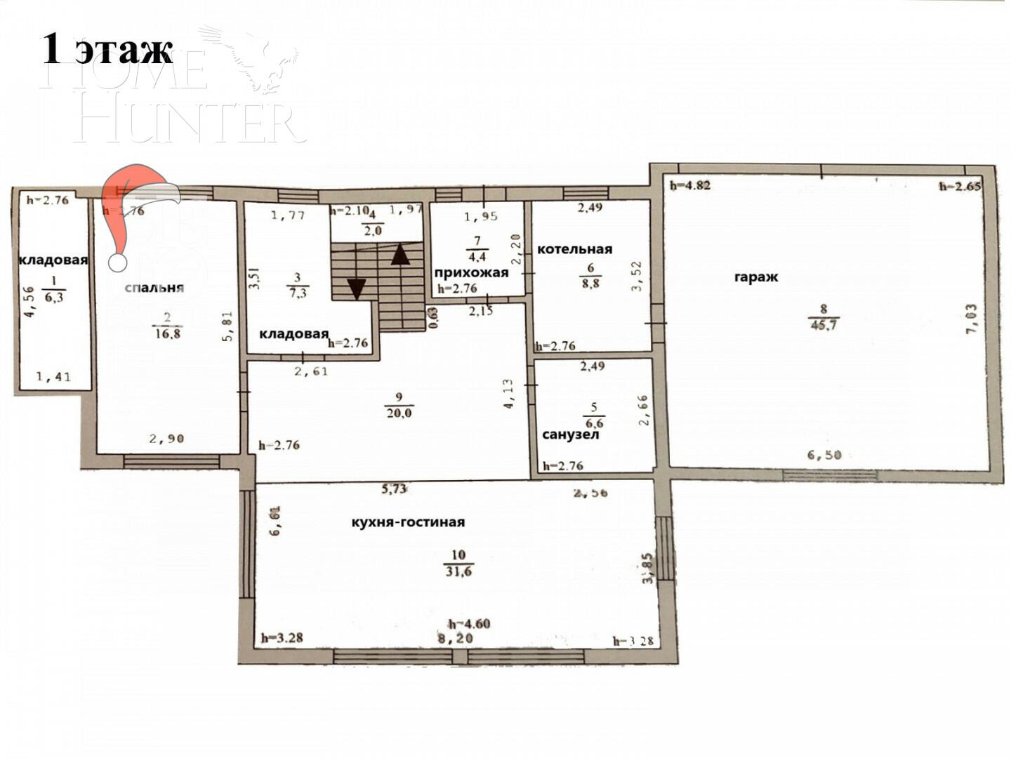 2-этажный коттедж 220 м² с отделкой