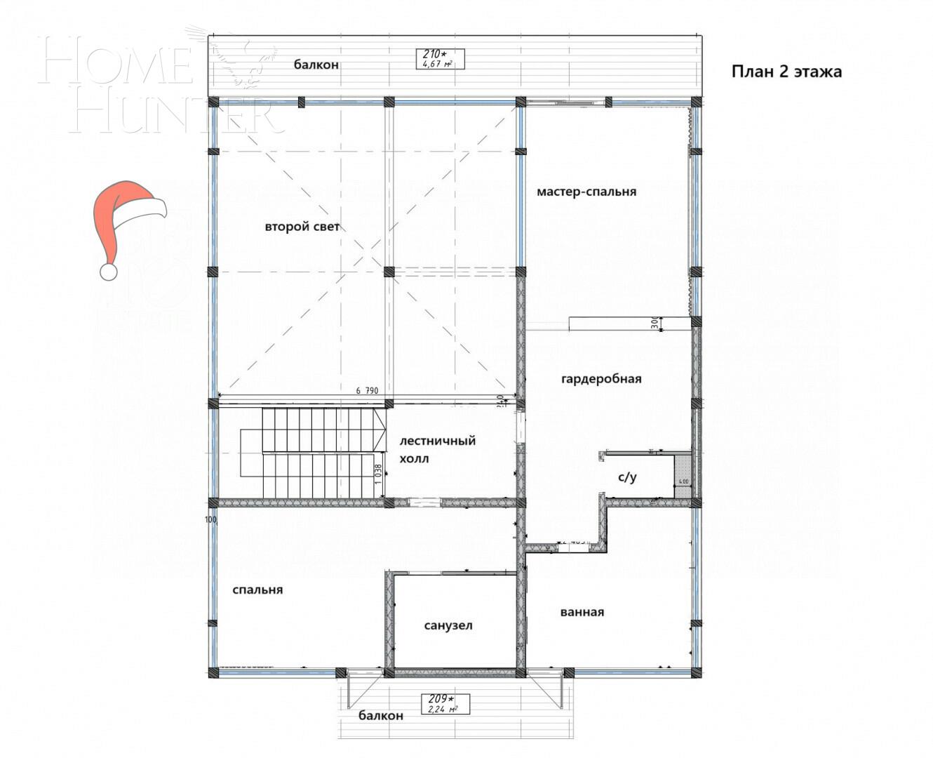 2-этажный коттедж 354 м² с отделкой