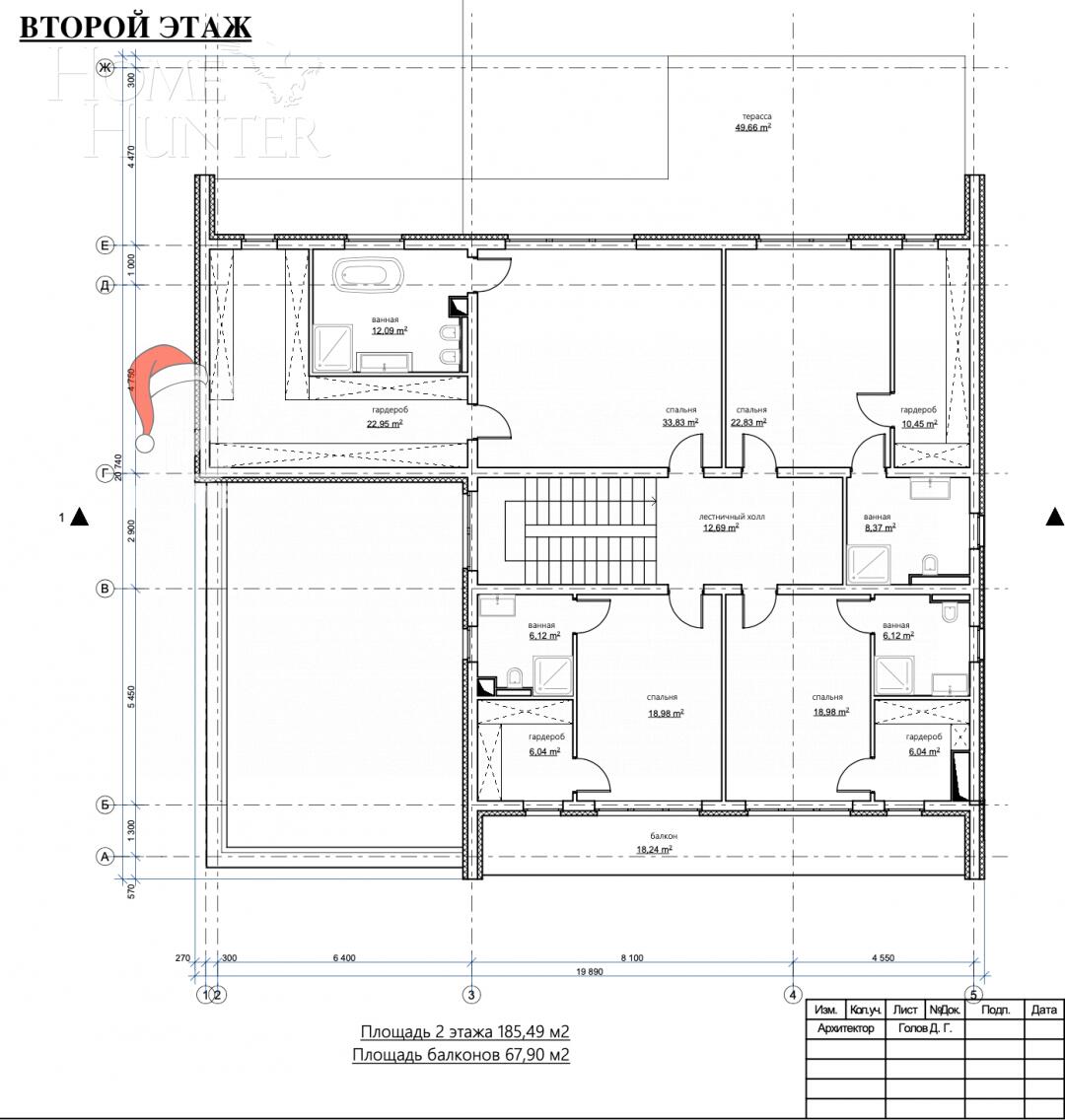 2-этажный коттедж 604 м² с отделкой