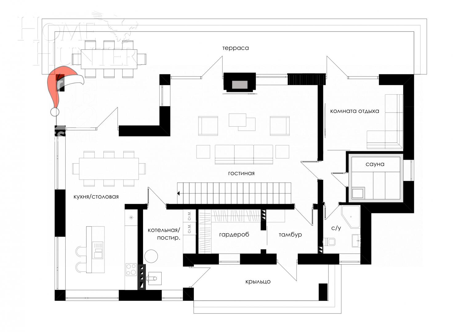 2-этажный коттедж 289 м² без отделки