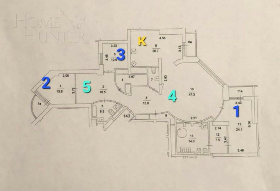 4-КОМН. КВАРТИРА С ОТДЕЛКОЙ 200 М² НА 18 ЭТАЖЕ