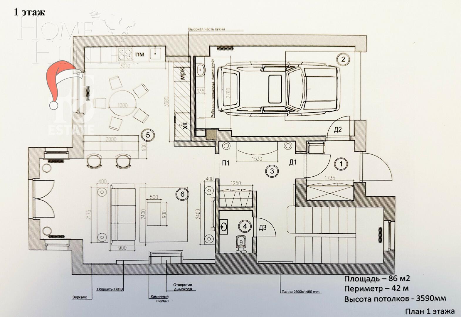 3-этажный таунхаус 293 м² с отделкой