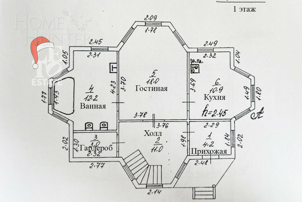 3-этажный коттедж 150 м² с отделкой